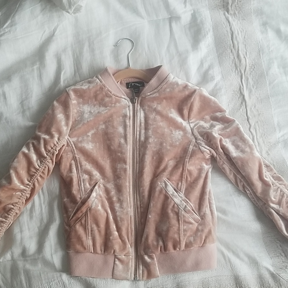 Blush bomber jacket